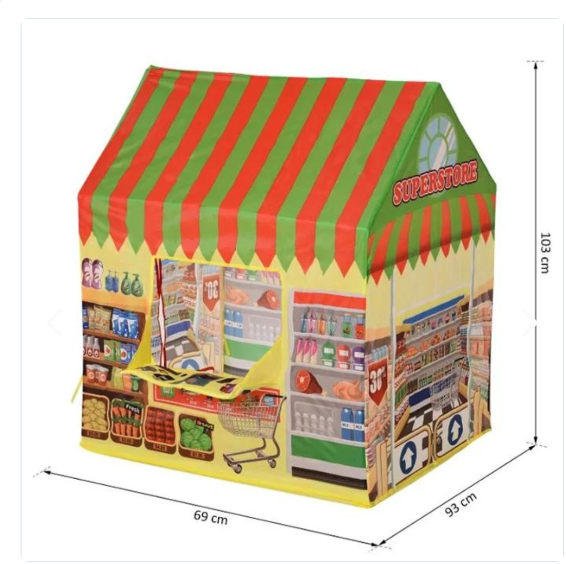 Carpa Aventura Minimarket para niños