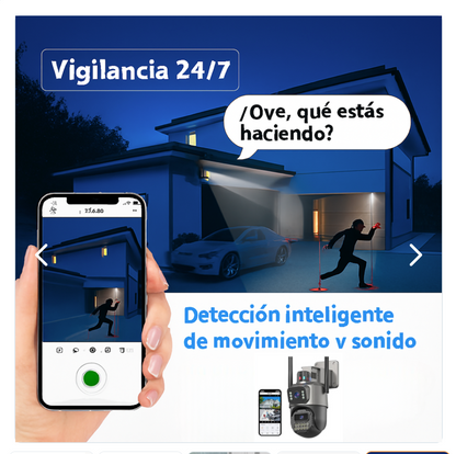 Camaras Vigilancia Exterior Doble Lente