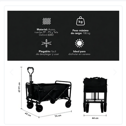 Carrito Para Compras Y Camping Plegable