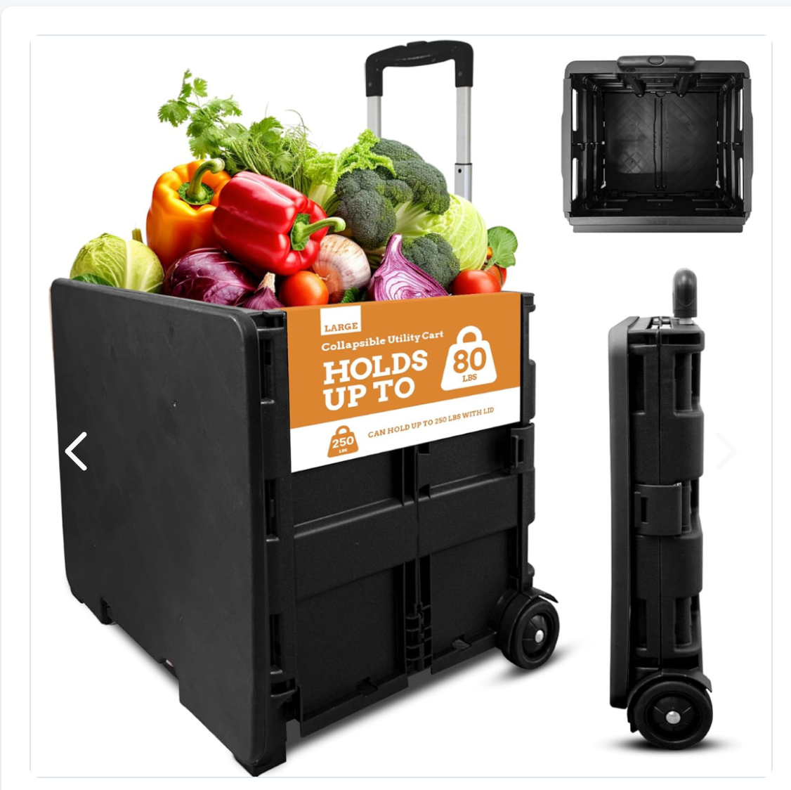 Carrito Plegable de Mercado Negro