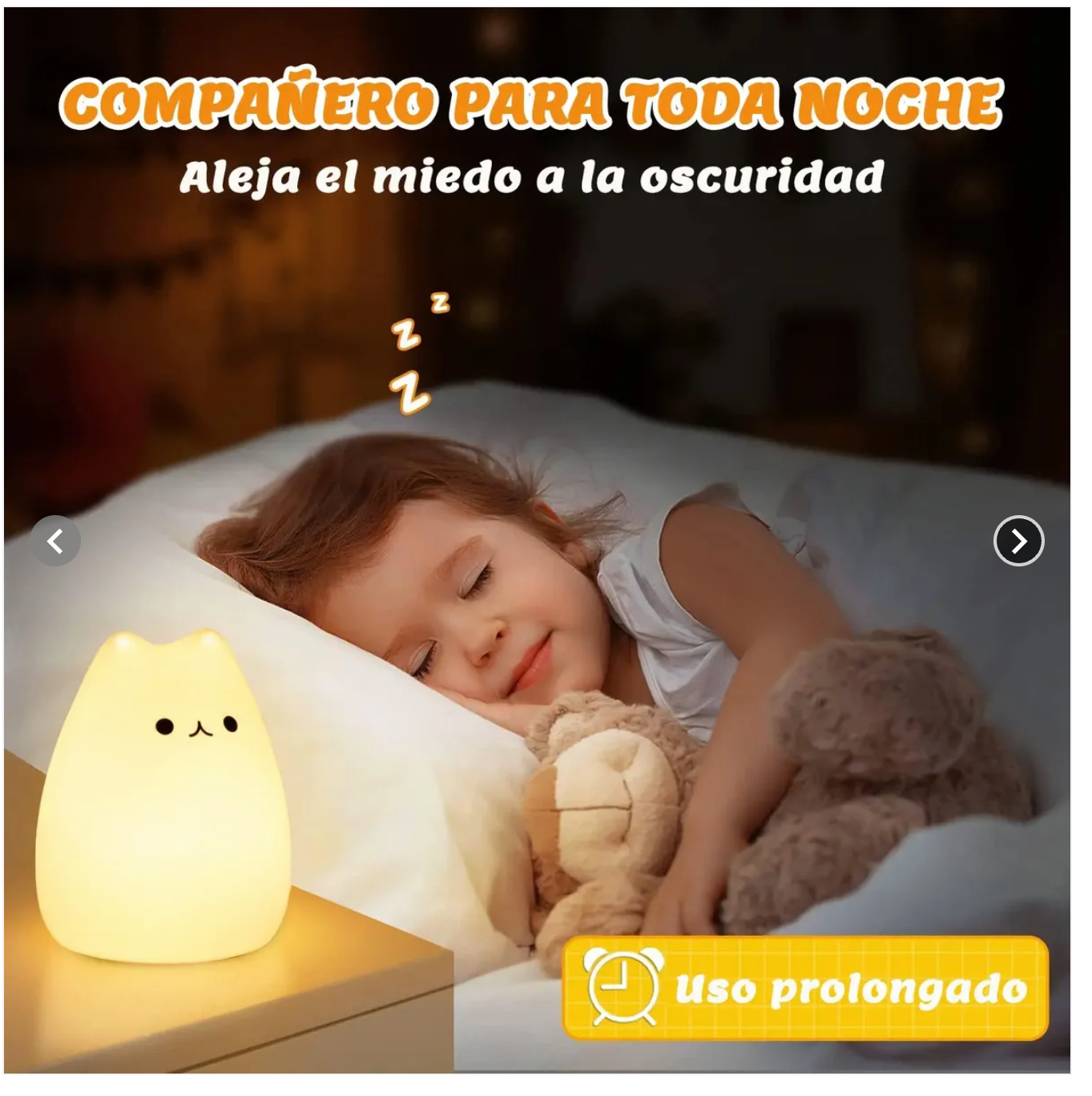 Lampara LED Gato de Silicona Colores