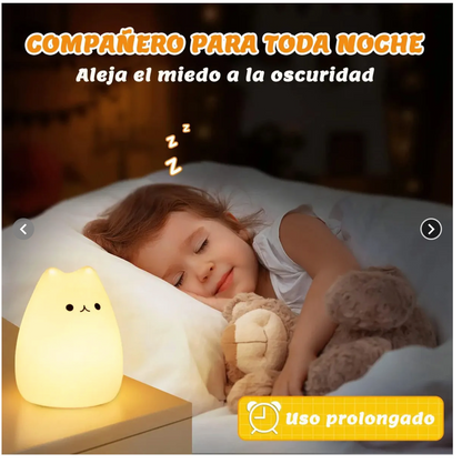 Lampara LED Gato de Silicona Colores