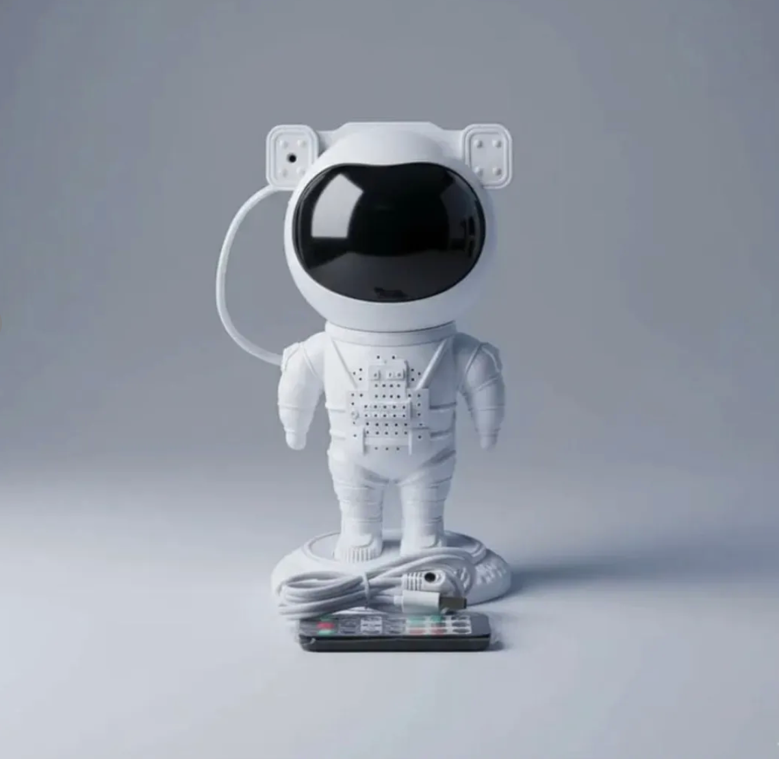 LÁMPARA ASTRONAUTA PROYECTOR DE GALAXIA CON BLUETOOTH PARLANTE