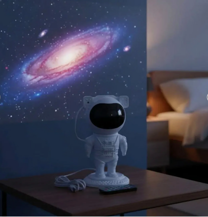 LÁMPARA ASTRONAUTA PROYECTOR DE GALAXIA CON BLUETOOTH PARLANTE