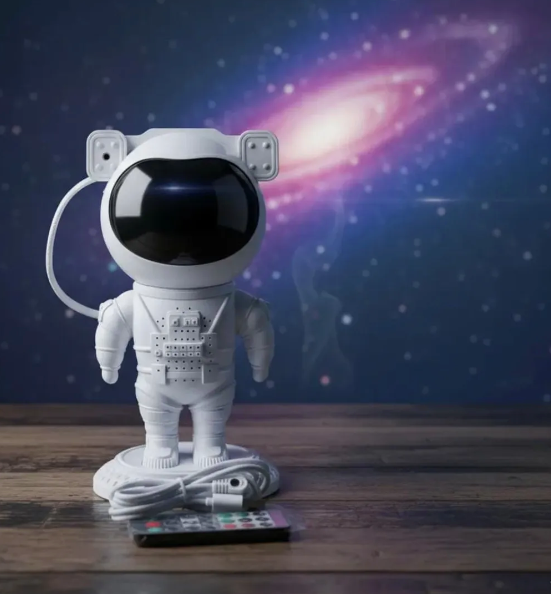 LÁMPARA ASTRONAUTA PROYECTOR DE GALAXIA CON BLUETOOTH PARLANTE